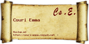 Csuri Emma névjegykártya