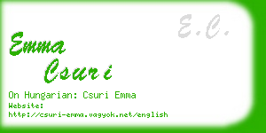 emma csuri business card